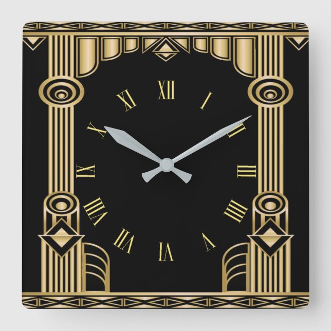 Horloge Carrée Art déco (Recto)