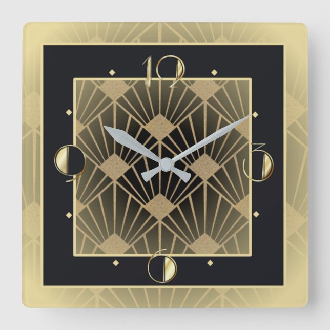 Horloge Carrée Art déco (Recto)