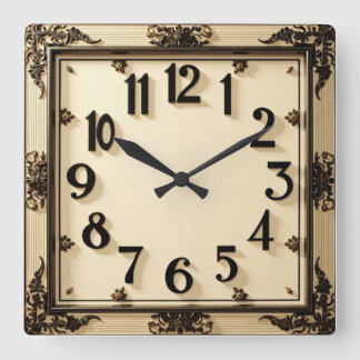 Horloge Carrée Art Deco