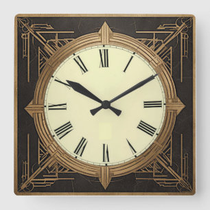 Horloge Carrée Art déco