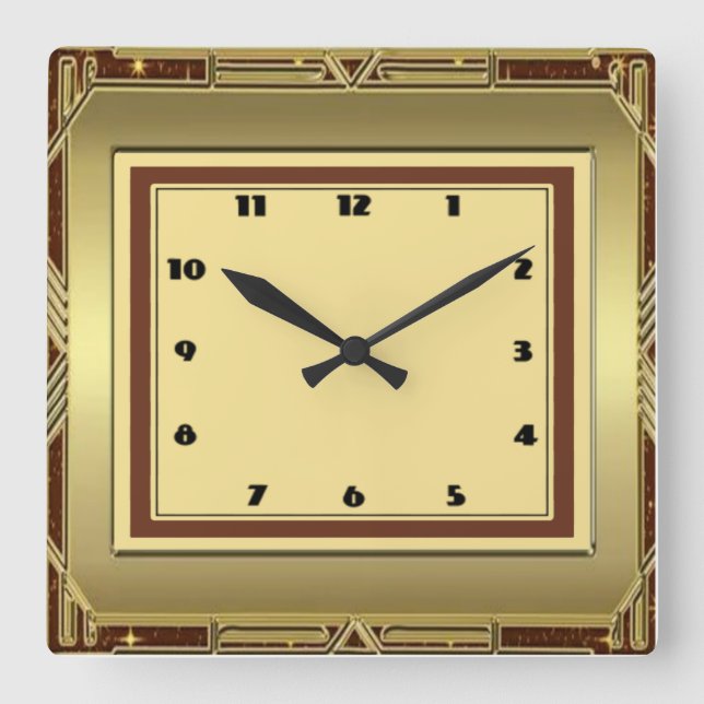 Horloge Carrée Art déco (Recto)