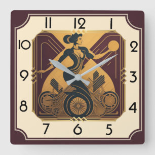 Horloge Carrée Art déco