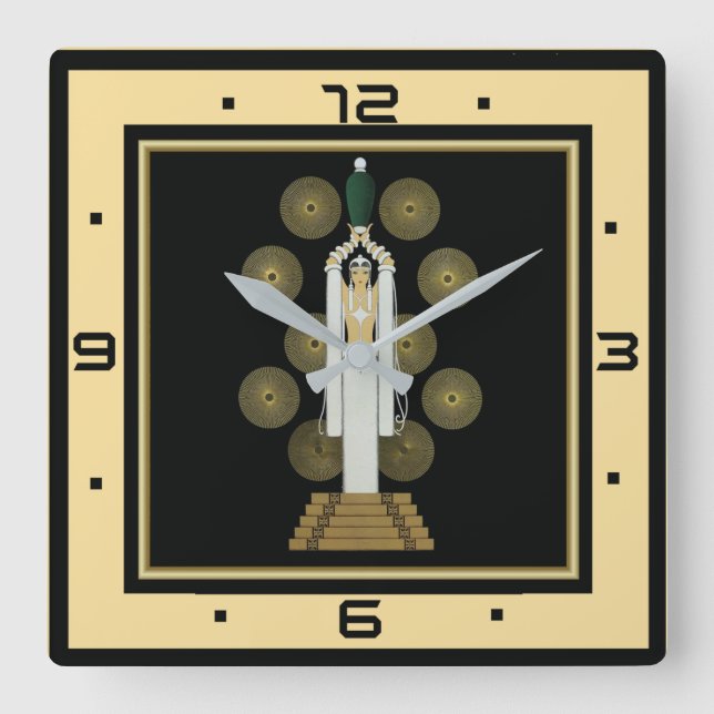 Horloge Carrée Art déco (Recto)