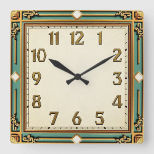 Horloge Carrée Art Déco