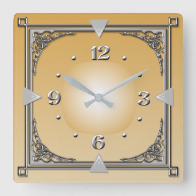 Horloge Carrée Art déco (Recto)