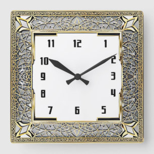 Horloge Carrée Art Déco