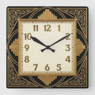 Horloge Carrée Art Deco