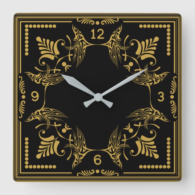 Horloge Carrée Art déco (Recto)