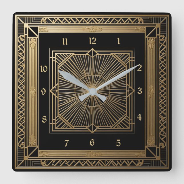 Horloge Carrée Art déco (Recto)