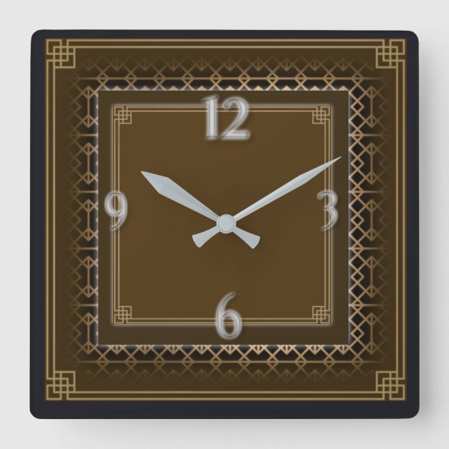 Horloge Carrée Art déco (Recto)