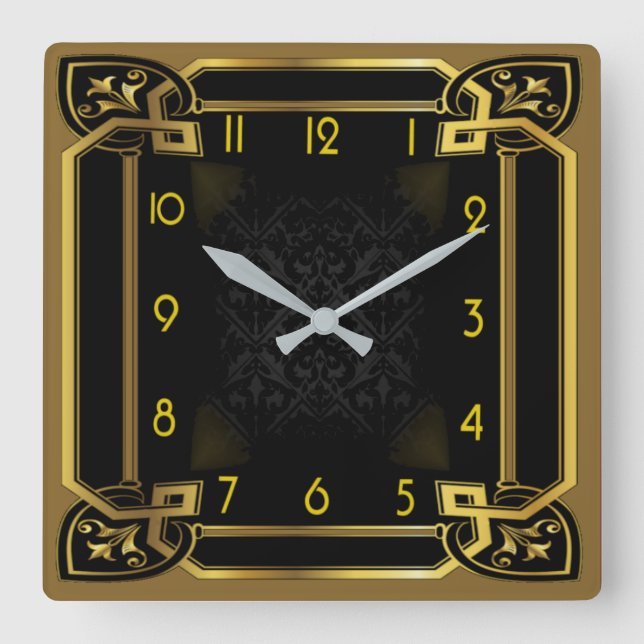 Horloge Carrée Art déco (Recto)