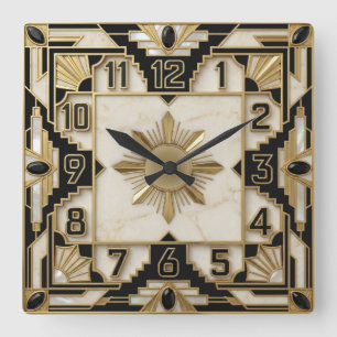 Horloge Carrée Art Déco