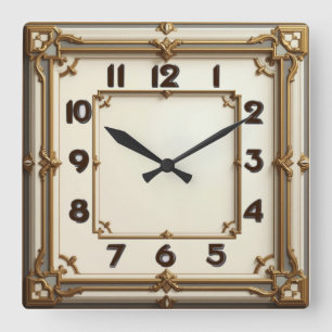 Horloge Carrée Art Déco