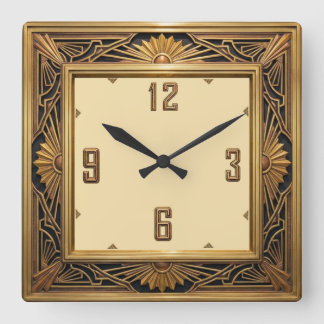 Horloge Carrée Art Deco