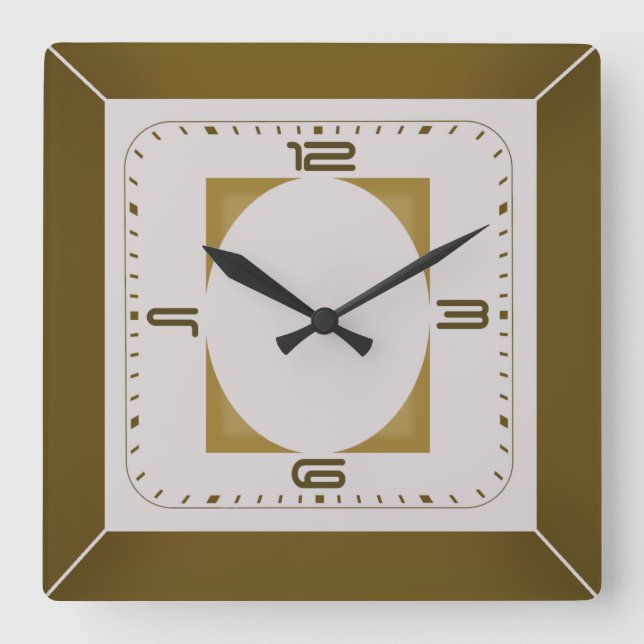Horloge Carrée Art déco (Recto)