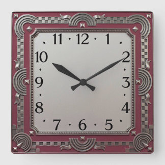 Horloge Carrée Art déco