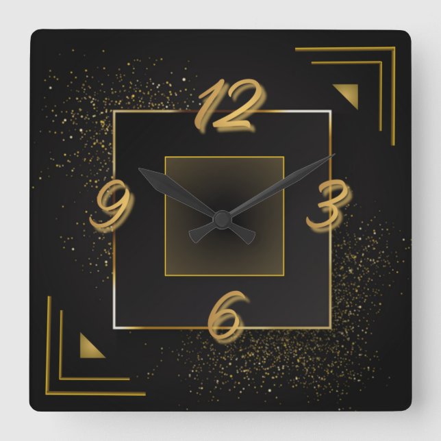 Horloge Carrée Art déco (Recto)