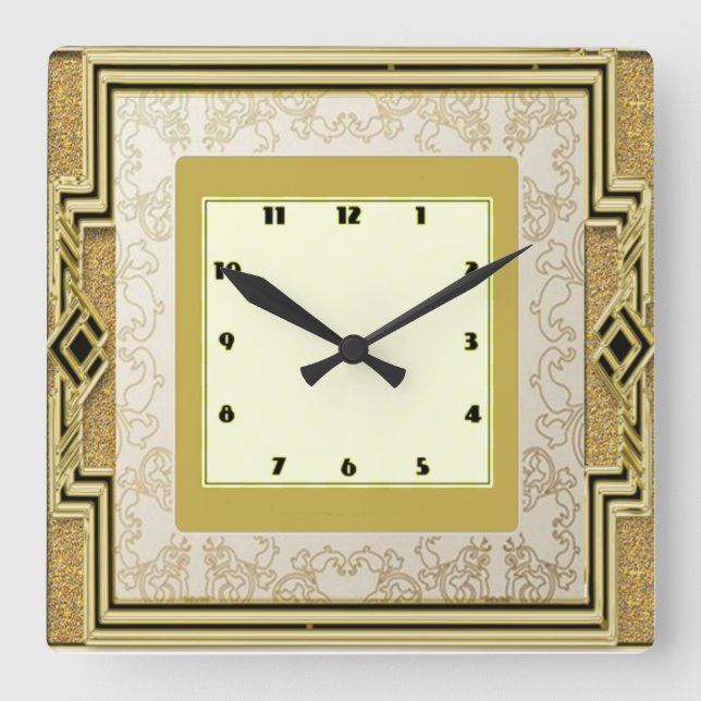 Horloge Carrée Art déco (Recto)