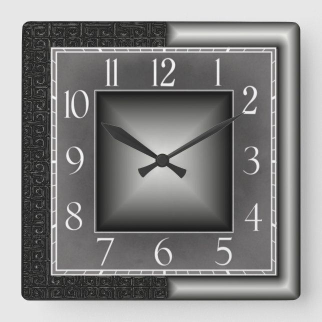 Horloge Carrée Art déco (Recto)