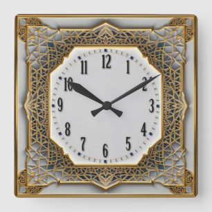 Horloge Carrée Art Déco