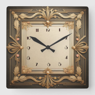 Horloge Carrée Art déco