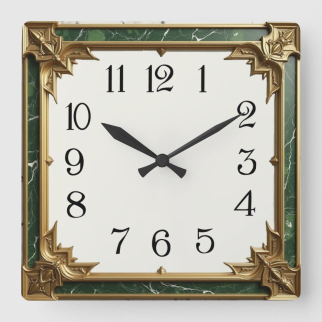 Horloge Carrée Art déco (Recto)