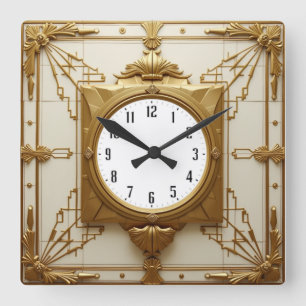 Horloge Carrée Art Déco