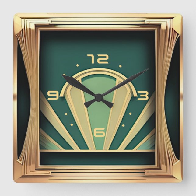 Horloge Carrée Art déco (Recto)