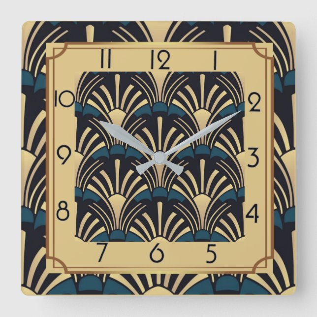 Horloge Carrée Art déco (Recto)