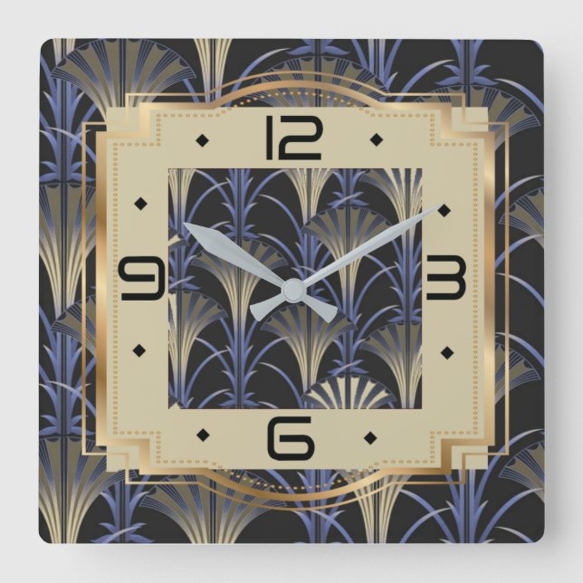 Horloge Carrée Art déco (Recto)
