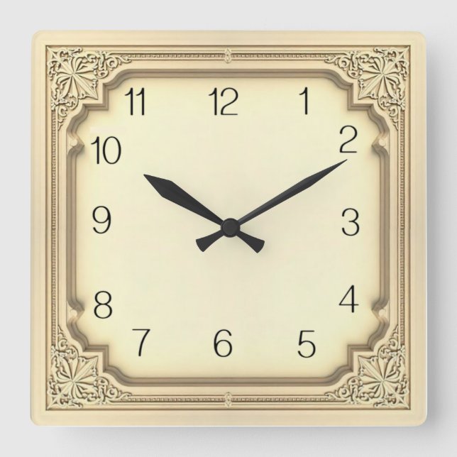 Horloge Carrée Art Deco (Recto)