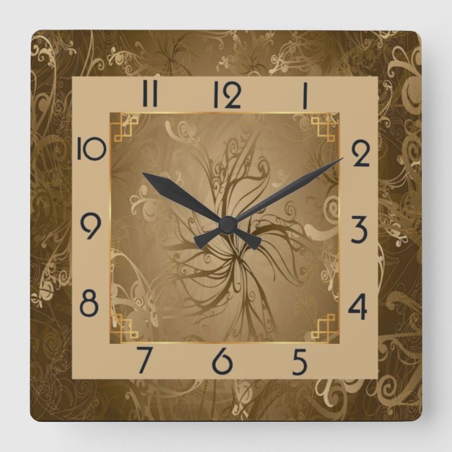 Horloge Carrée Art déco (Recto)
