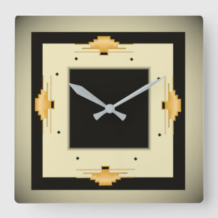 Horloge Carrée Art Deco