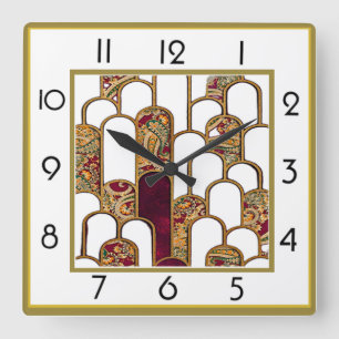 Horloge Carrée Art Déco