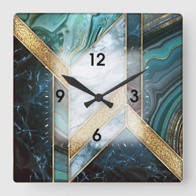 Horloge Carrée Art déco (Recto)