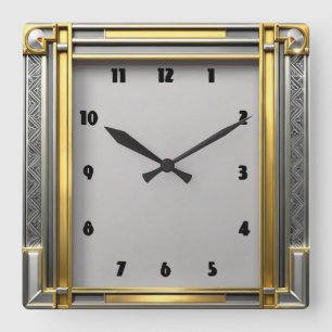 Horloge Carrée Art déco