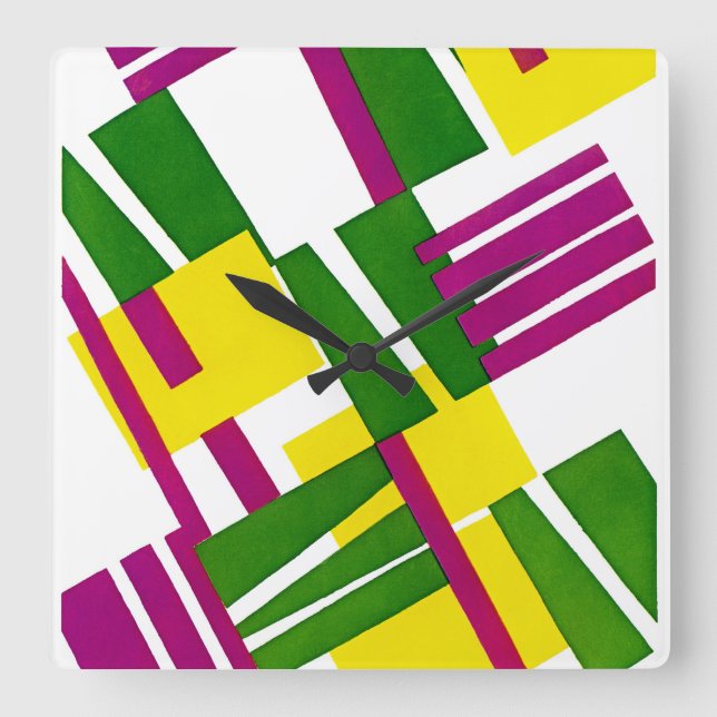 Horloge Carrée Art déco design #8 at Emporio Moffa (Recto)