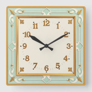 Horloge Carrée Art Déco Mint