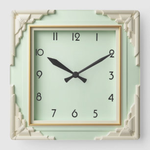 Horloge Carrée Art déco mint