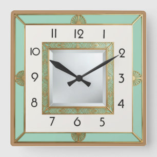 Horloge Carrée Art Déco Mint