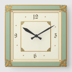 Horloge Carrée Art Déco Mint