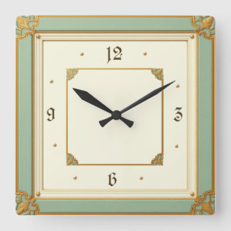 Horloge Carrée Art Deco Mint