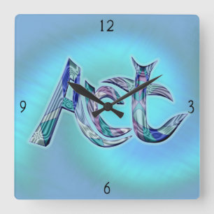 Horloge Carrée Art the Word Square Wall Clock