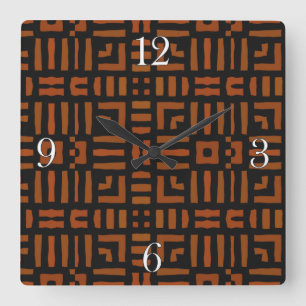 Horloge Carrée Artefacts de l'Afrique