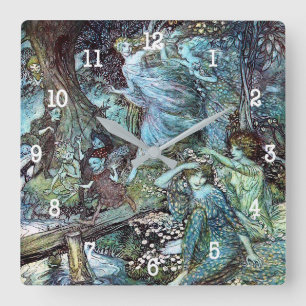 Horloge Carrée Arthur rackham