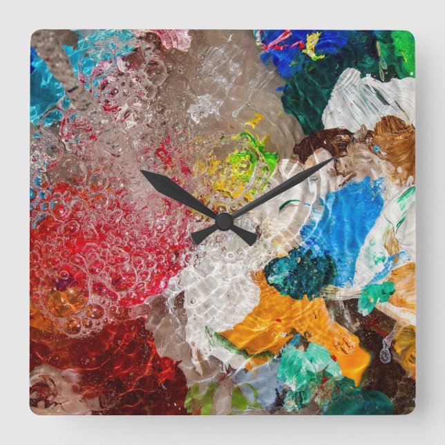 Horloge Carrée Artist's Palette wall clock (Recto)