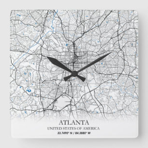 Horloge Carrée Atlanta Georgia USA Travel City Plan