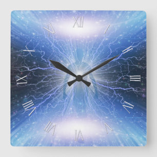 Horloge Carrée aura lumineuse