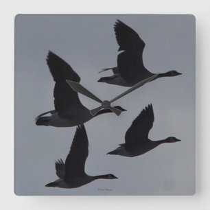 Horloge Carrée B46 Canadian Geese in Flight