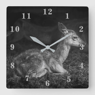 Horloge Carrée Baby Deer